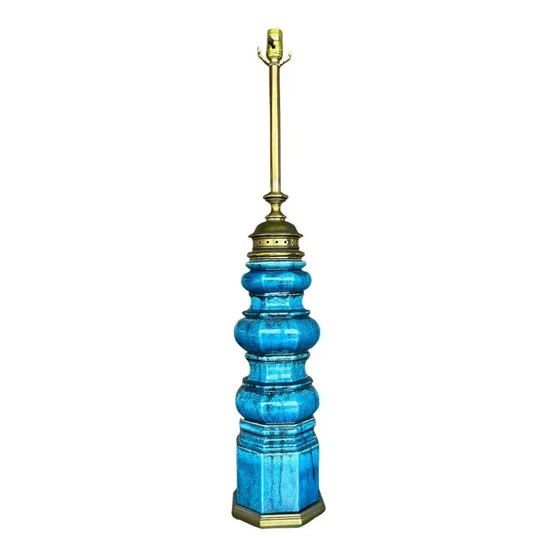 Vintage Stiffel Mid-Century Modern Glazed Ceramic Lamp — additional photo 1