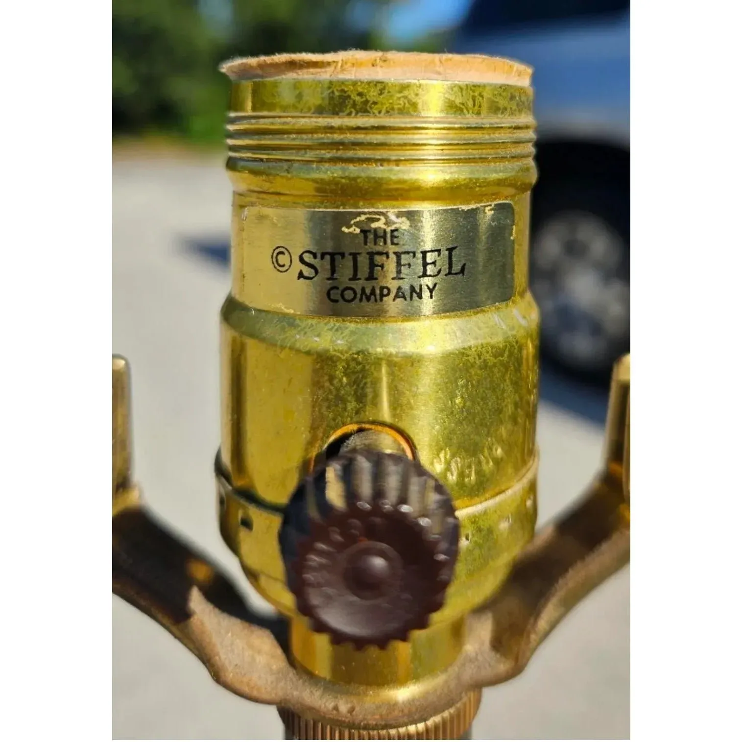 Vintage Stiffel Mid-Century Modern Glazed Ceramic Lamp — additional photo 7