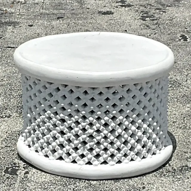 Late 20th Century Vintage Boho Bamileke Wood Coffee Table — additional photo 4