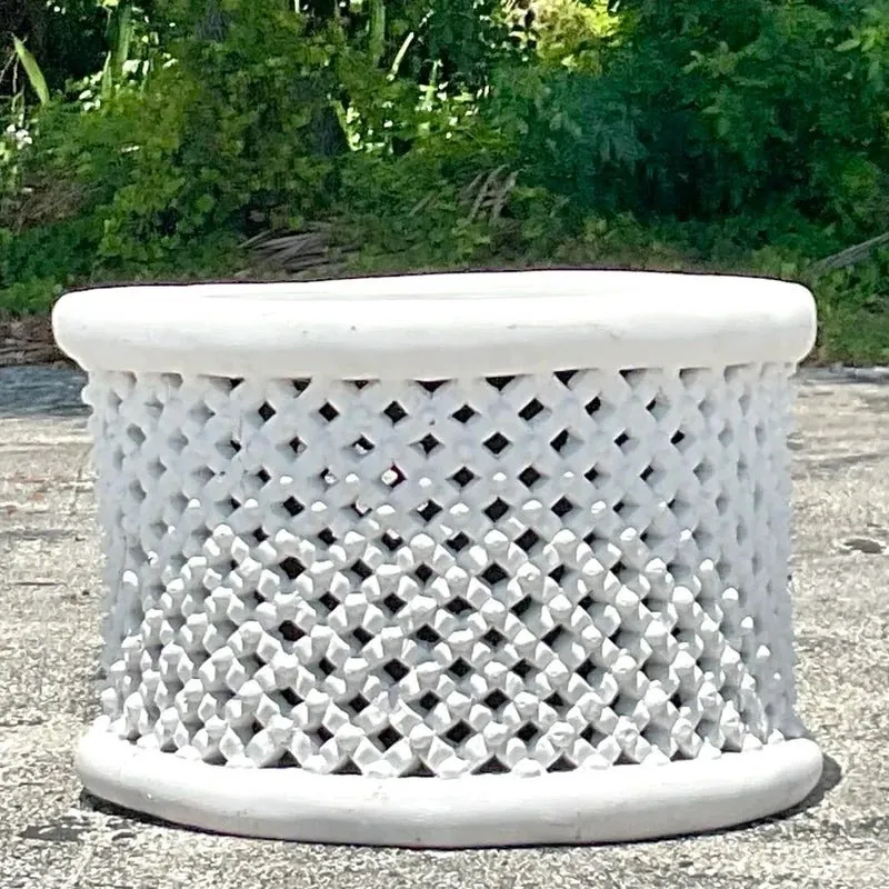 Late 20th Century Vintage Boho Bamileke Wood Coffee Table — additional photo 6