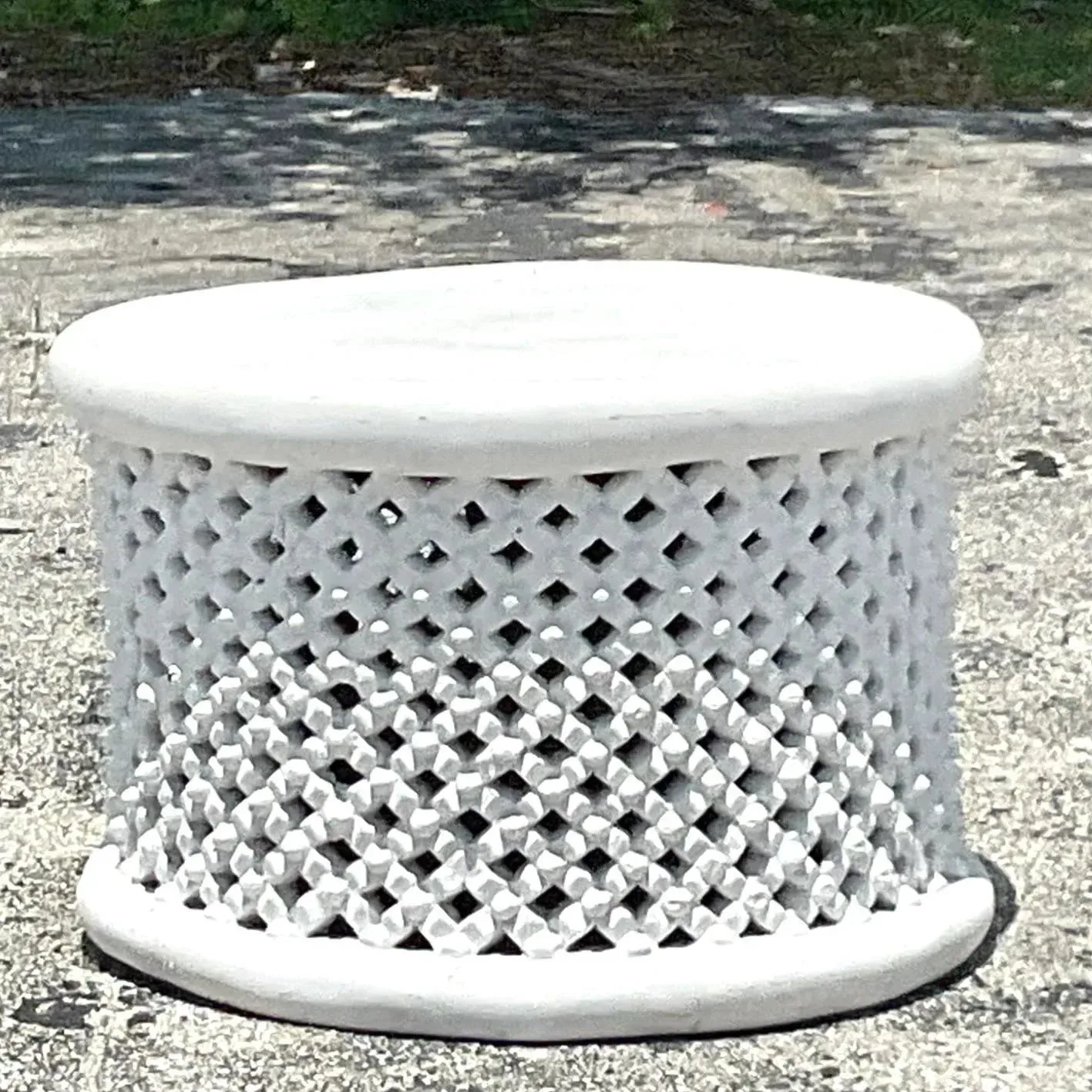 Late 20th Century Vintage Boho Bamileke Wood Coffee Table — additional photo 2