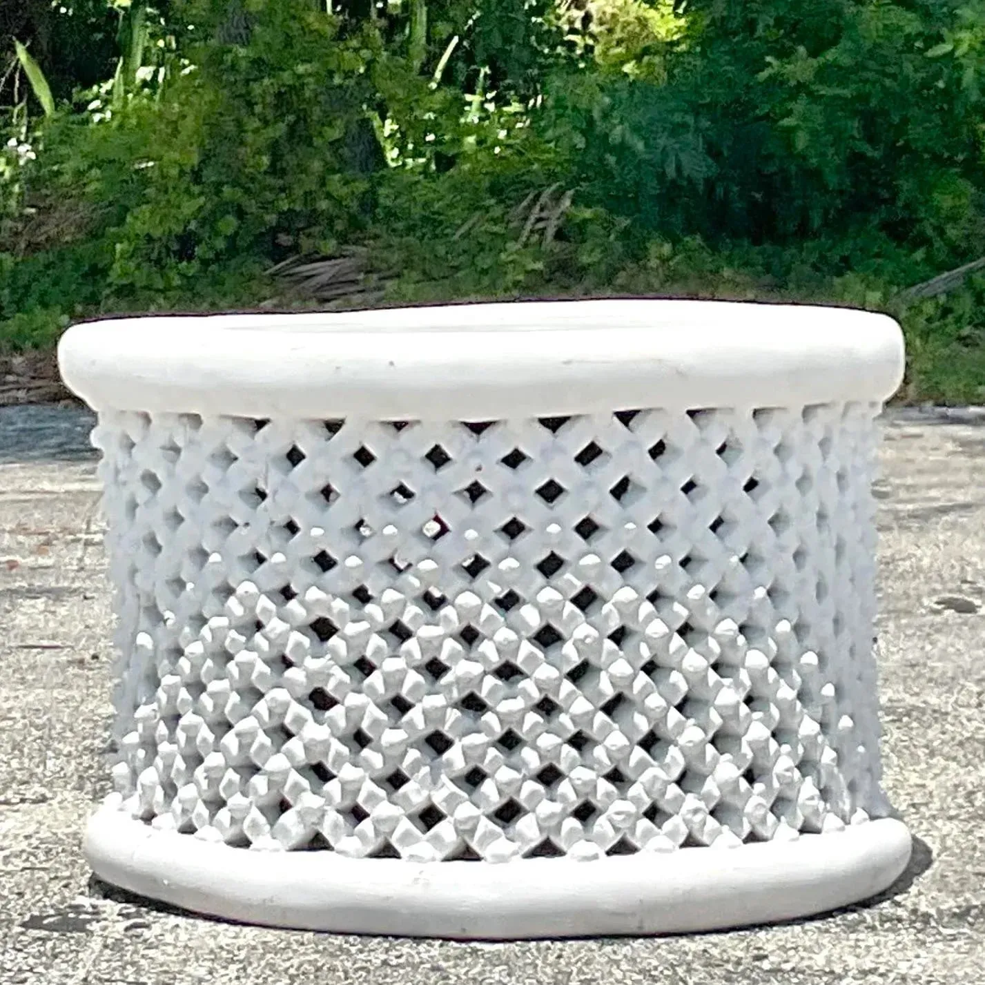 Late 20th Century Vintage Boho Bamileke Wood Coffee Table — additional photo 1