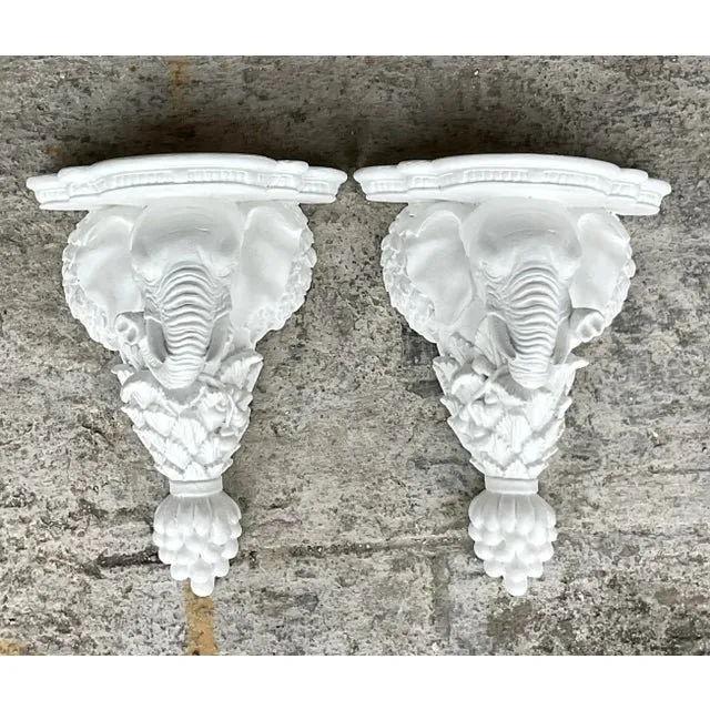 Vintage Boho Elephant Brackets - a Pair — additional photo 2