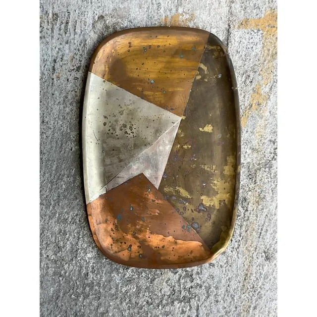 Vintage Boho Multi Metal Serving Tray — additional photo 7