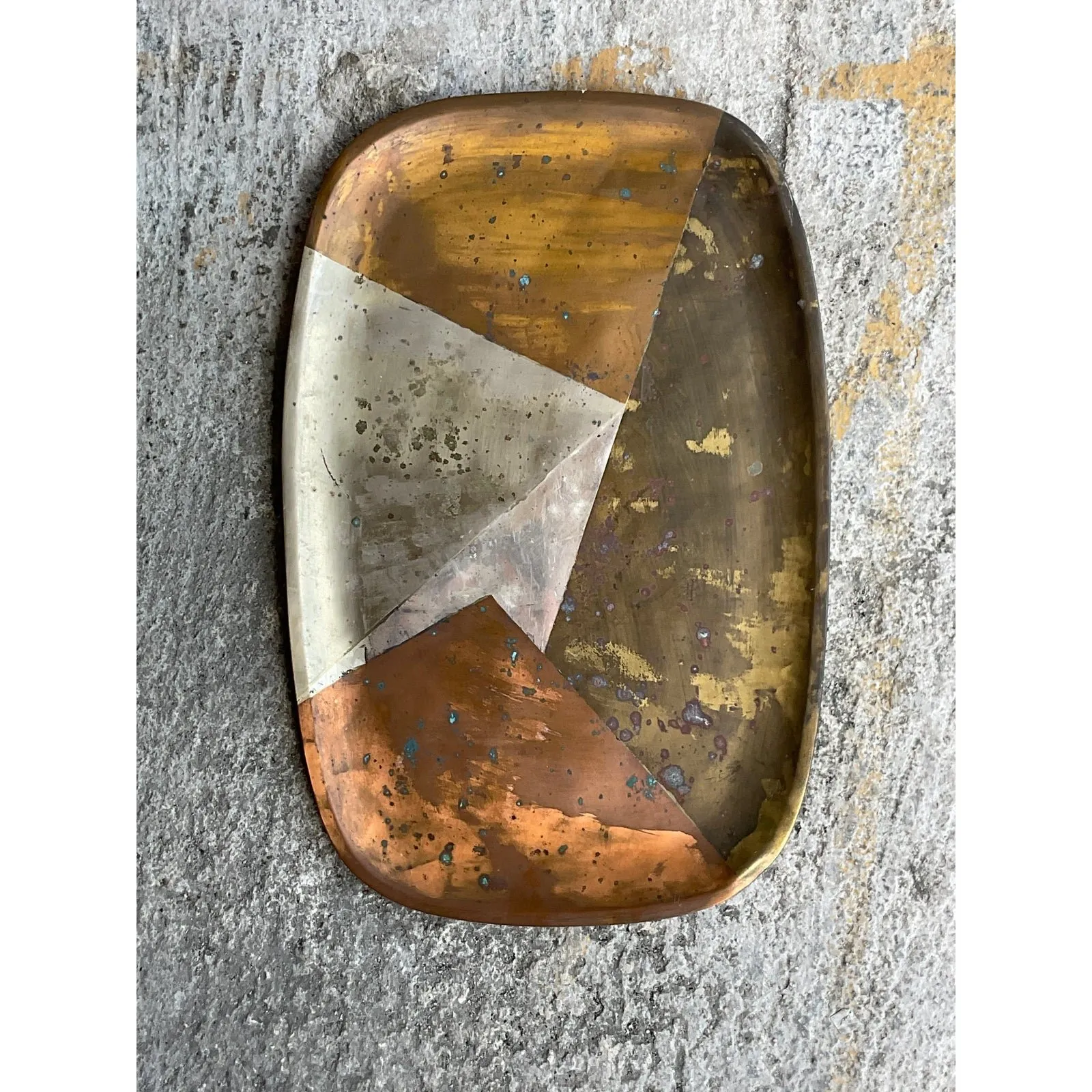 Vintage Boho Multi Metal Serving Tray — additional photo 8