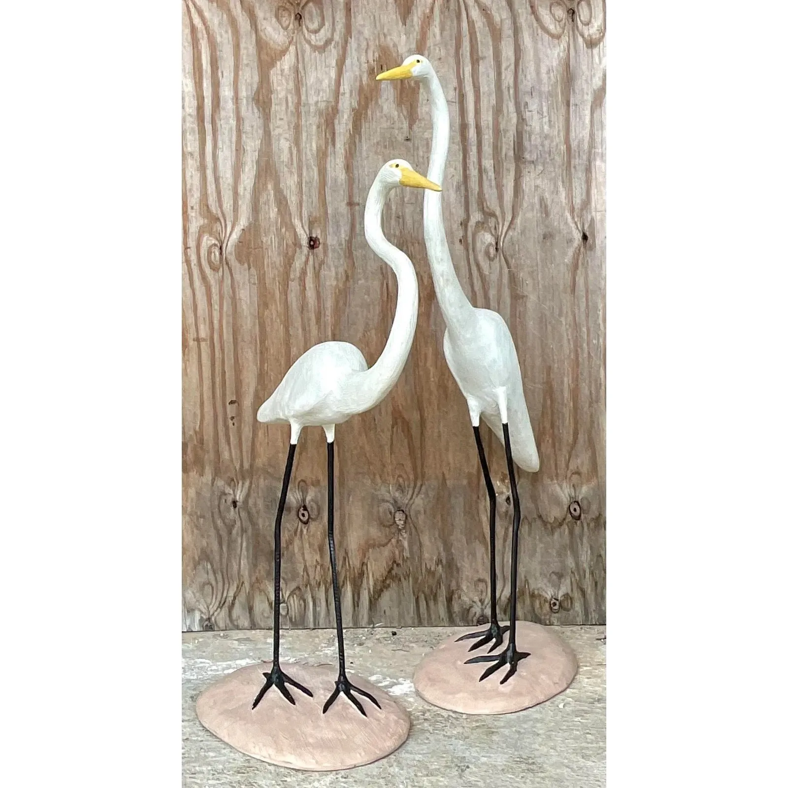 Vintage Boho Concrete Cranes - a Pair — additional photo 5