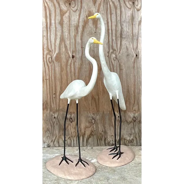 Vintage Boho Concrete Cranes - a Pair — additional photo 5