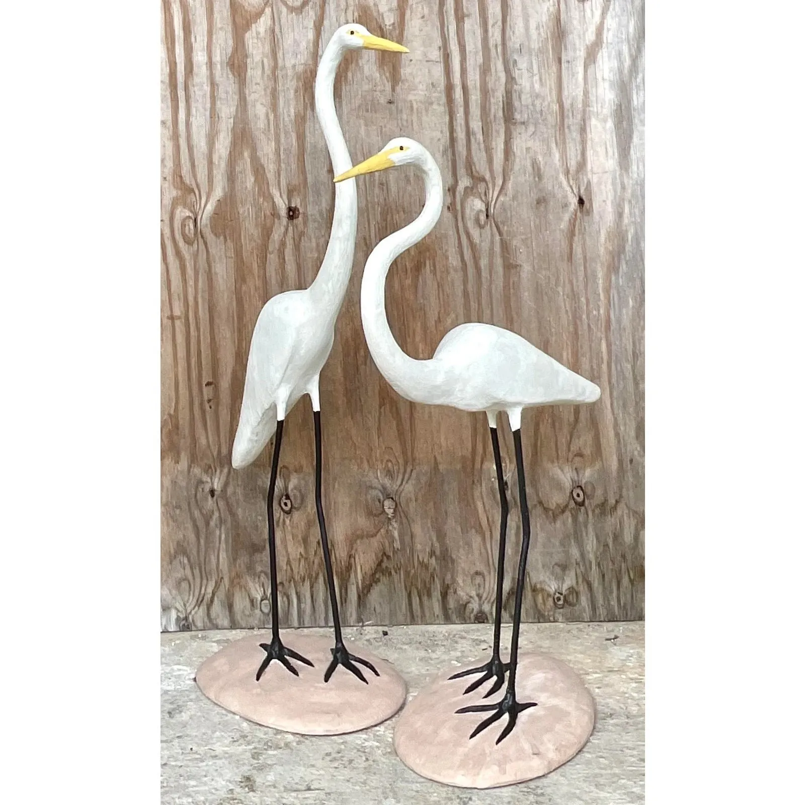Vintage Boho Concrete Cranes - a Pair — additional photo 7