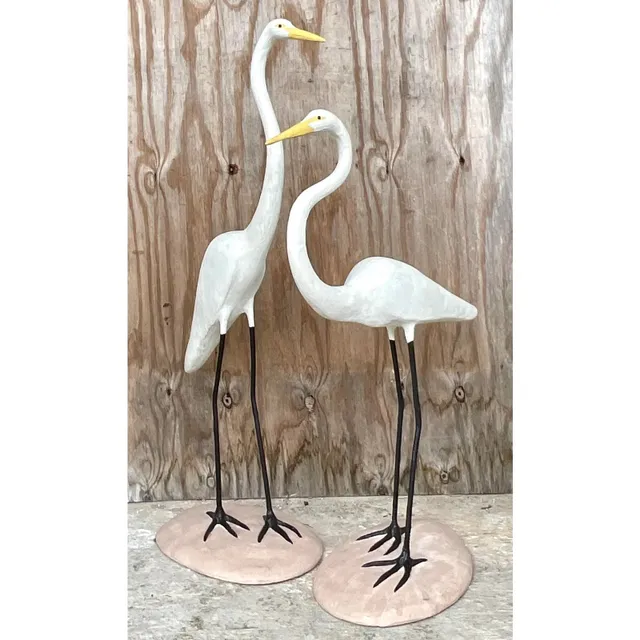 Vintage Boho Concrete Cranes - a Pair — additional photo 7