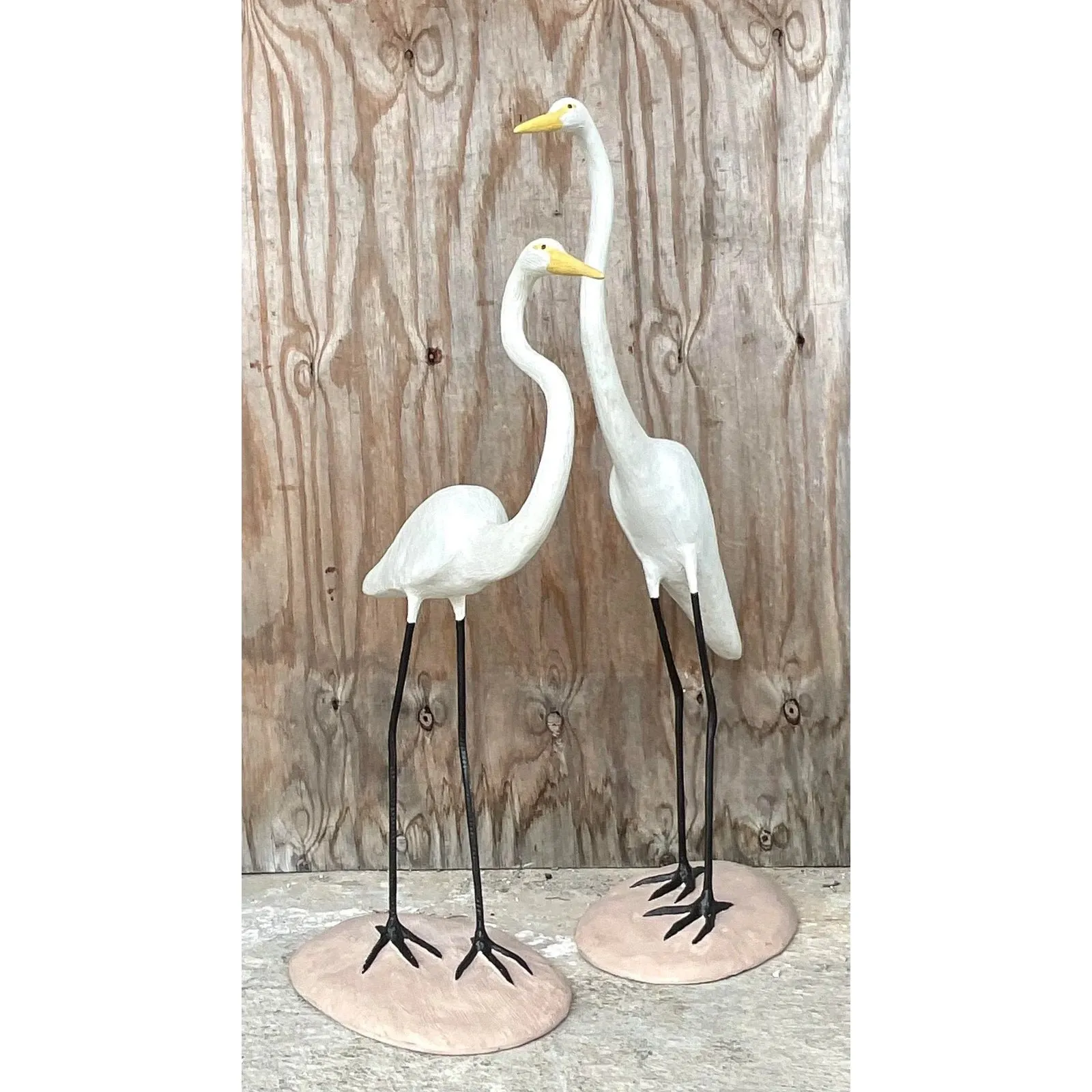 Vintage Boho Concrete Cranes - a Pair — additional photo 8