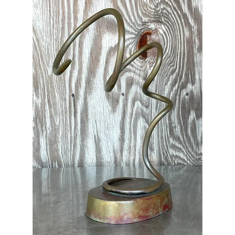 Vintage Boho Abstract Metal Sculpture — additional photo 2