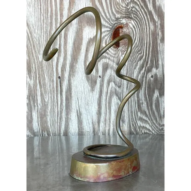 Vintage Boho Abstract Metal Sculpture — additional photo 2