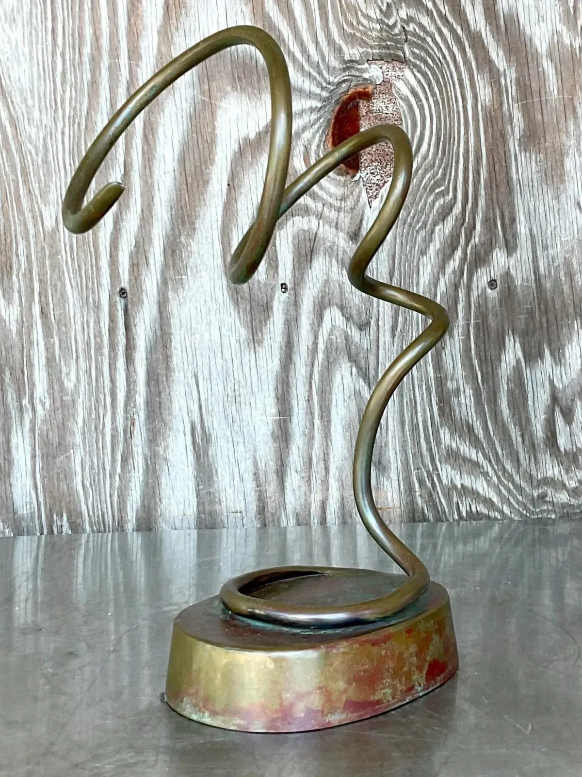 Vintage Boho Abstract Metal Sculpture — additional photo 3