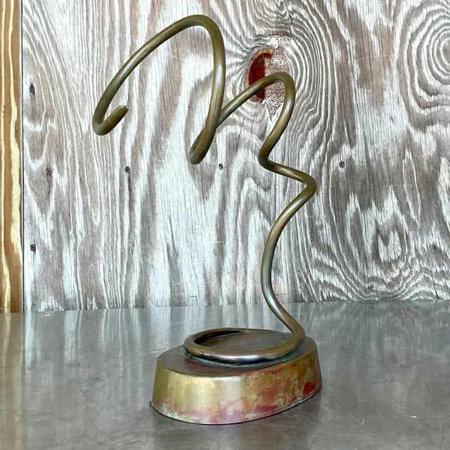 Vintage Boho Abstract Metal Sculpture — additional photo 4