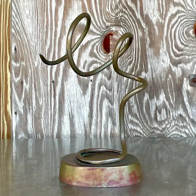 Vintage Boho Abstract Metal Sculpture — additional photo 6
