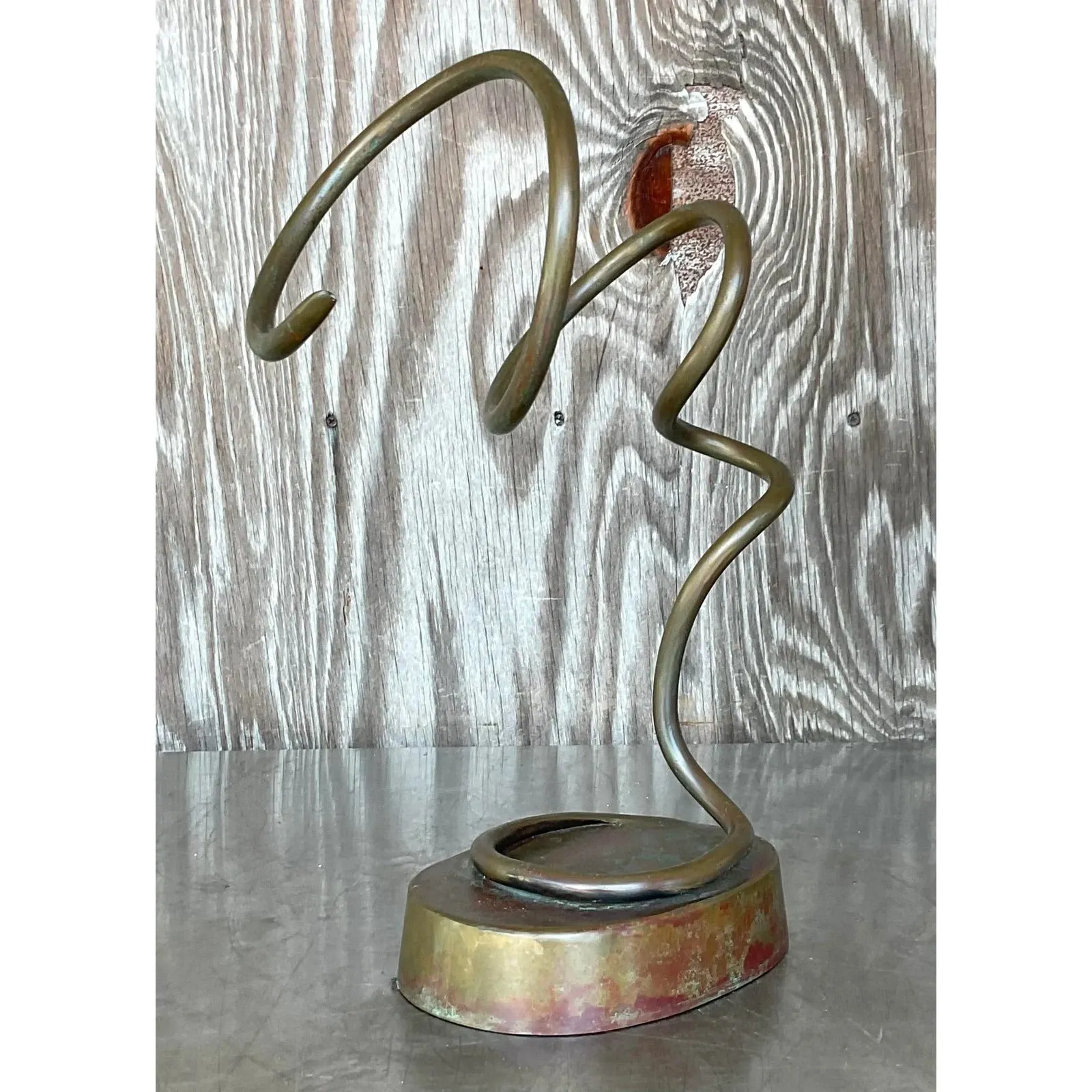 Vintage Boho Abstract Metal Sculpture — additional photo 8