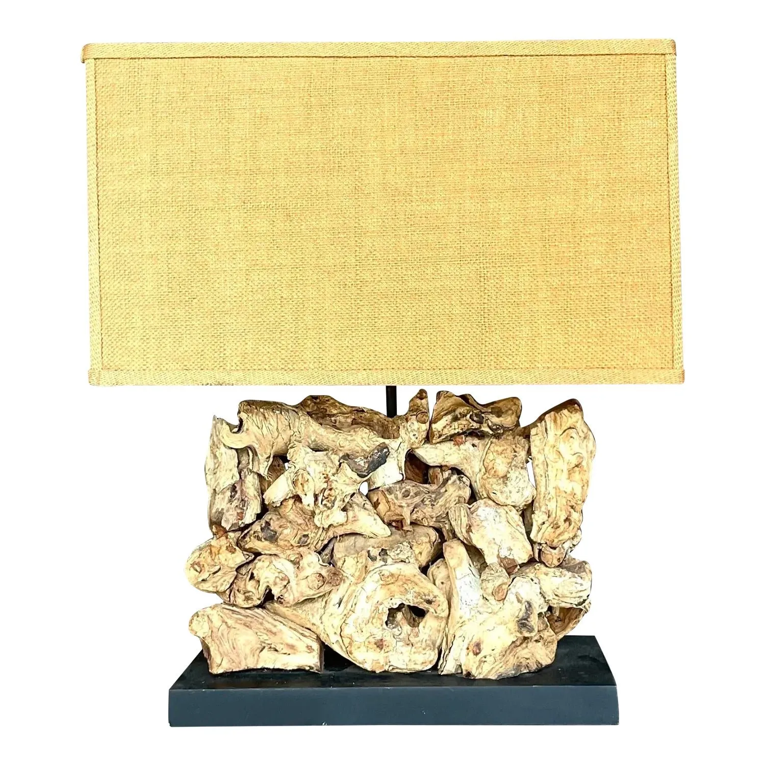 Vintage Boho Wood Knot Table Lamp — additional photo 8