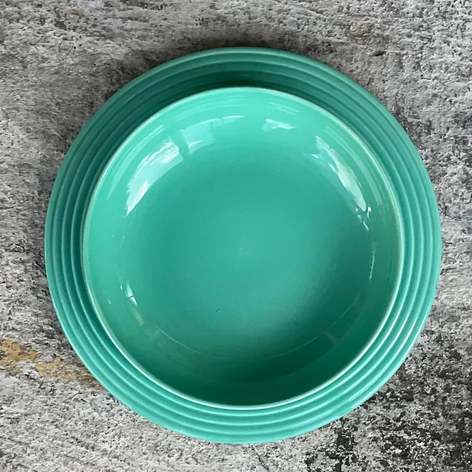 Vintage Boho Glazed Ceramic Platter and Bowl Serving Set- 2 Pieces — additional photo 8