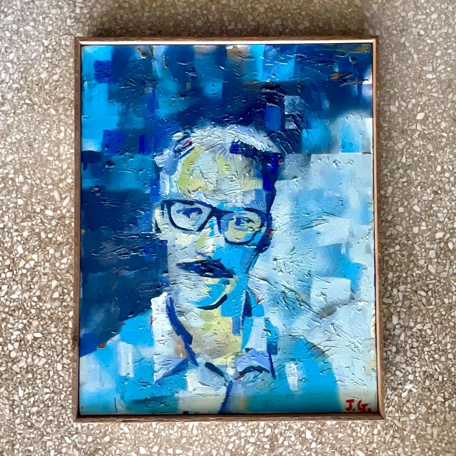 Vintage Boho Signed Original Oil Painting on Canvas — additional photo 4