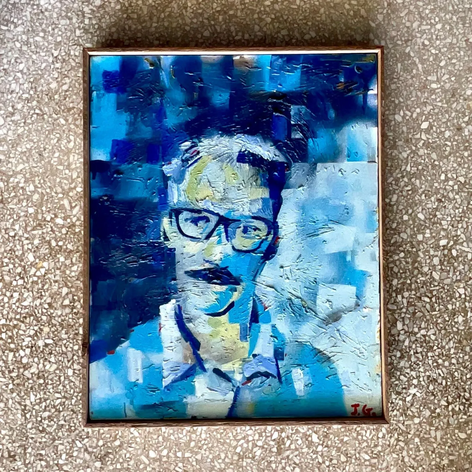 Vintage Boho Signed Original Oil Painting on Canvas — additional photo 7