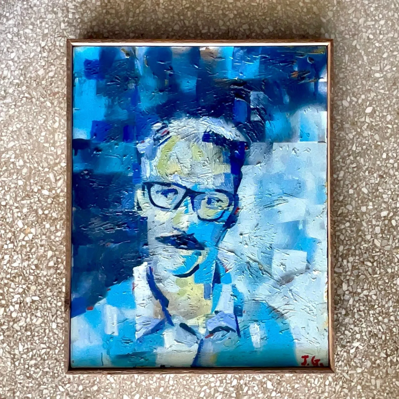Vintage Boho Signed Original Oil Painting on Canvas — additional photo 8