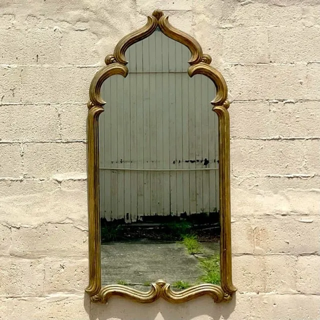 Late 20th Century Vintage Boho Temple Gilt Mirror — additional photo 1