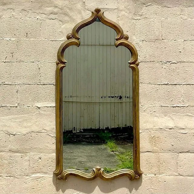 Late 20th Century Vintage Boho Temple Gilt Mirror — additional photo 5