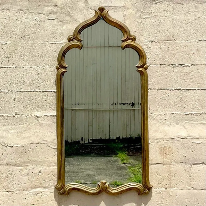 Late 20th Century Vintage Boho Temple Gilt Mirror — additional photo 6