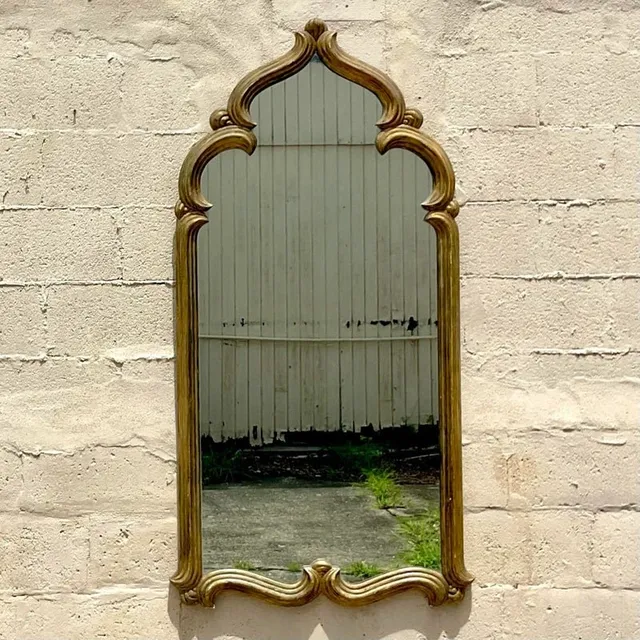 Late 20th Century Vintage Boho Temple Gilt Mirror — additional photo 6