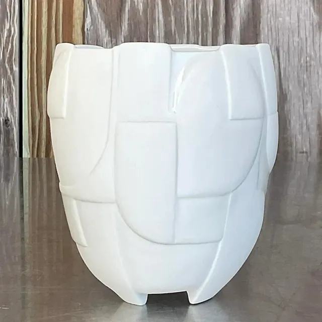 Vintage Boho Signed Studio Pottery Vase - Pottery, 5W x 5.75H — additional photo 3