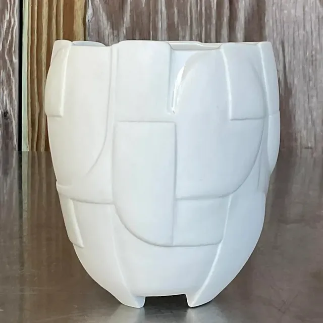 Vintage Boho Signed Studio Pottery Vase - Pottery, 5W x 5.75H — additional photo 4