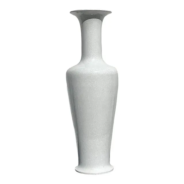 Vintage Alabaster Crackle Glaze Ceramic Vase — additional photo 1