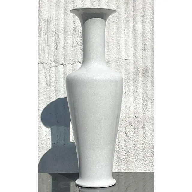 Vintage Alabaster Crackle Glaze Ceramic Vase — additional photo 4