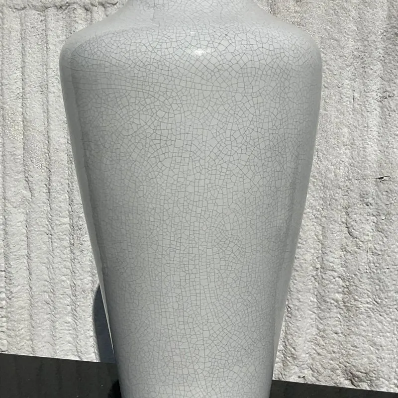 Vintage Alabaster Crackle Glaze Ceramic Vase — additional photo 5