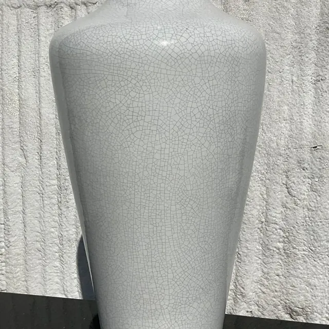 Vintage Alabaster Crackle Glaze Ceramic Vase — additional photo 5