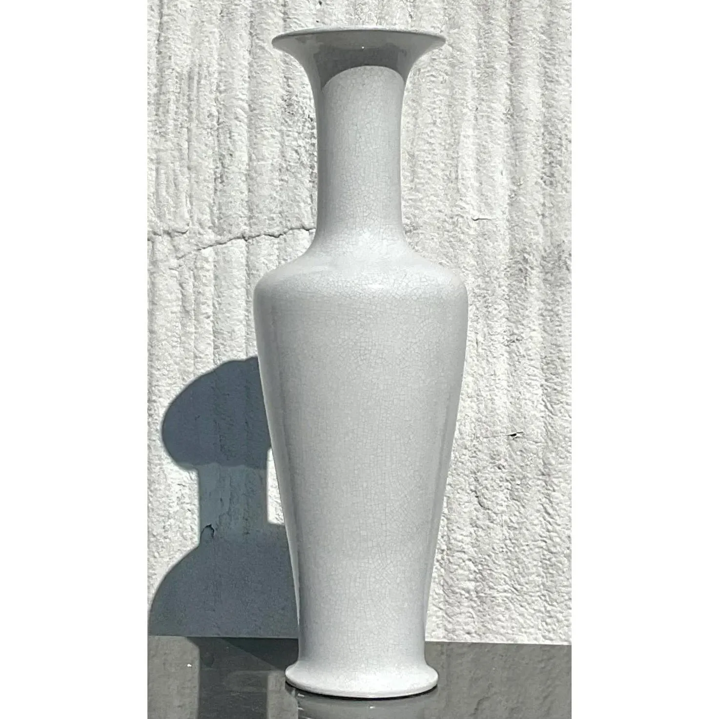 Vintage Alabaster Crackle Glaze Ceramic Vase — additional photo 7
