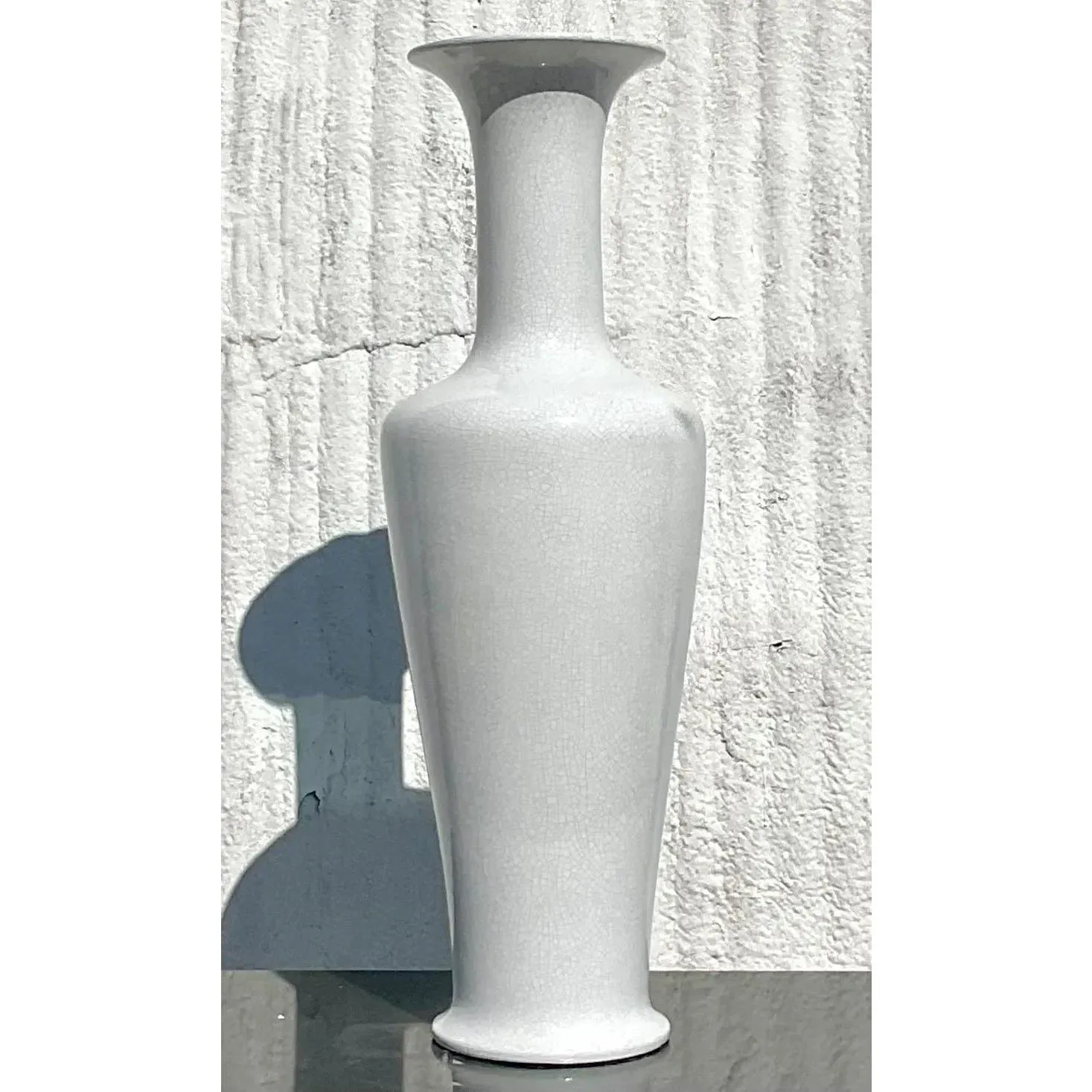 Vintage Alabaster Crackle Glaze Ceramic Vase — additional photo 8