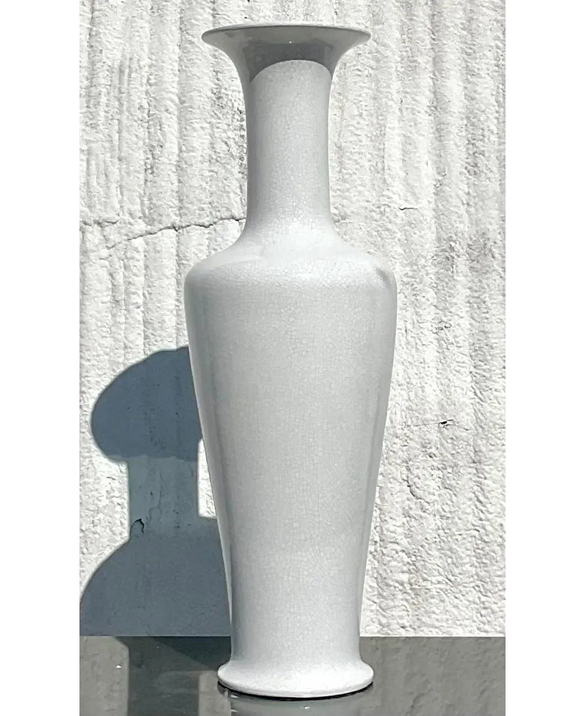 Vintage Alabaster Crackle Glaze Ceramic Vase — additional photo 7