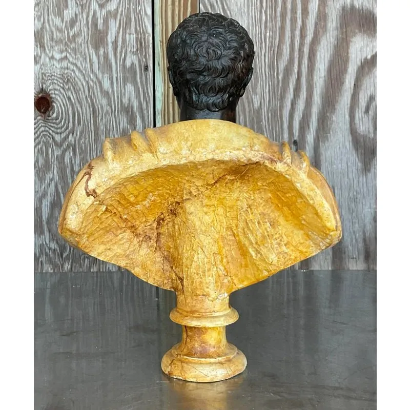 Vintage Neoclassical Faux Finished Plaster Bust — additional photo 6
