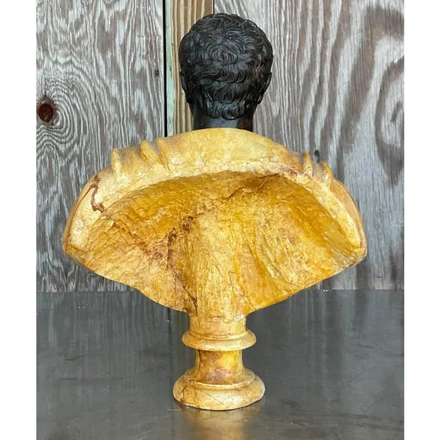 Vintage Neoclassical Faux Finished Plaster Bust — additional photo 6