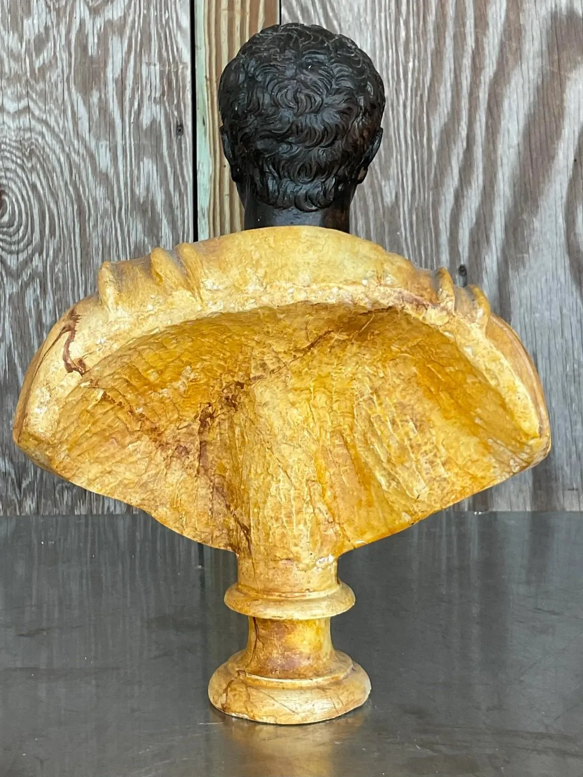 Vintage Neoclassical Faux Finished Plaster Bust — additional photo 7