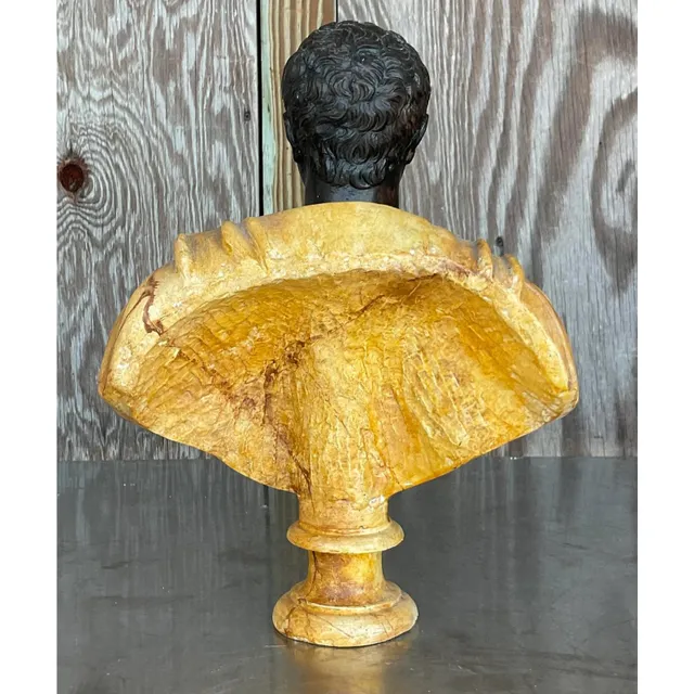 Vintage Neoclassical Faux Finished Plaster Bust — additional photo 8