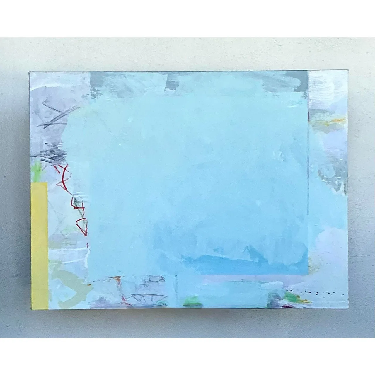 Vintage Original Abstract Oil on Canvas