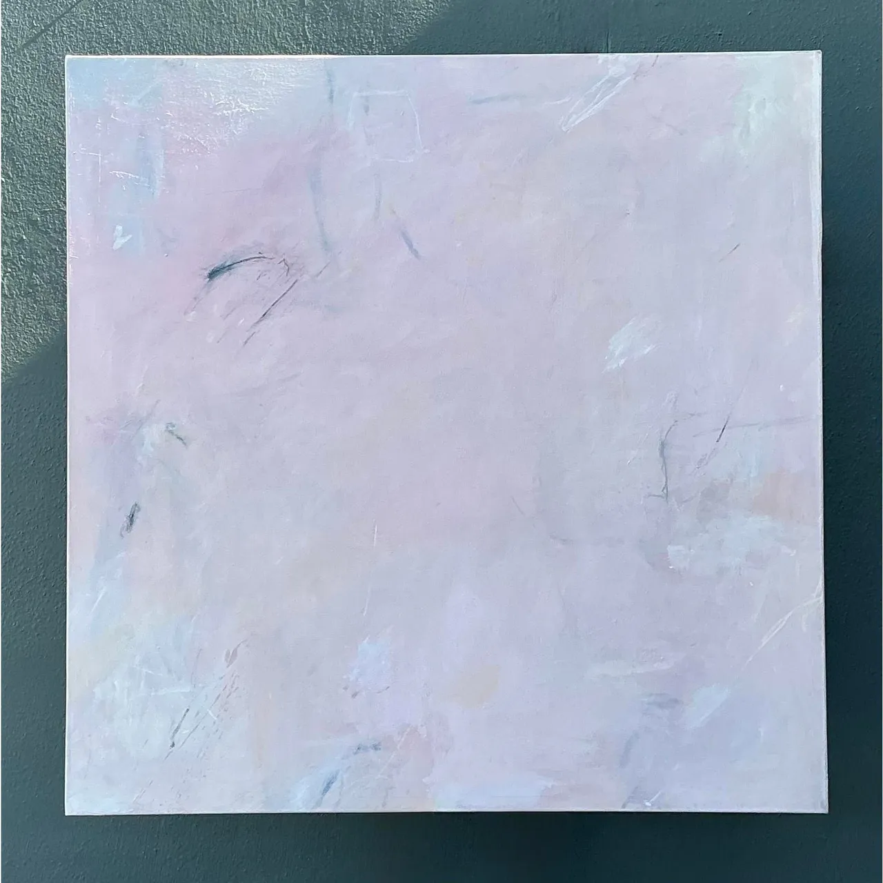 Vintage Original Abstract Oil on Canvas