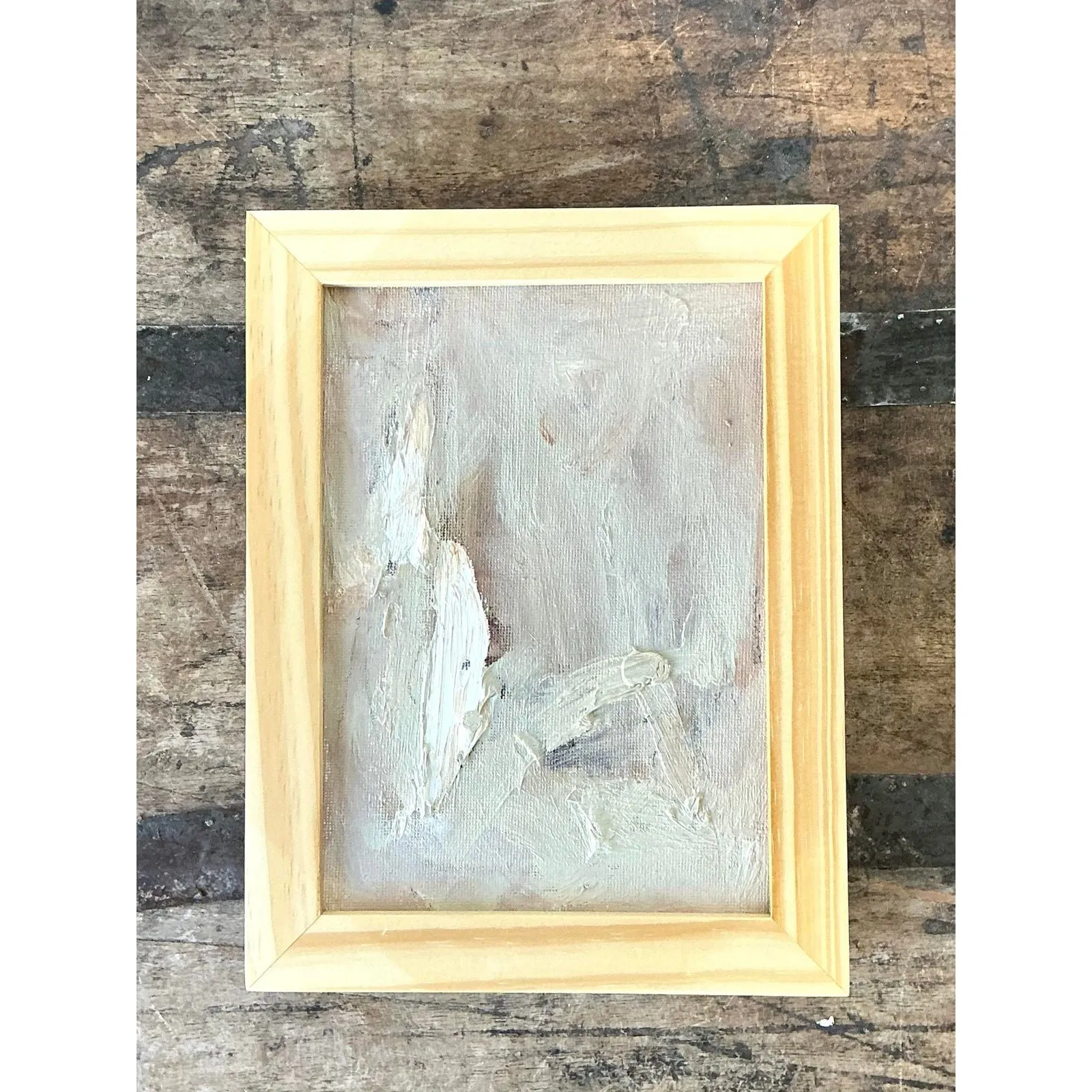 Vintage Original Abstract Oil on Board — additional photo 1