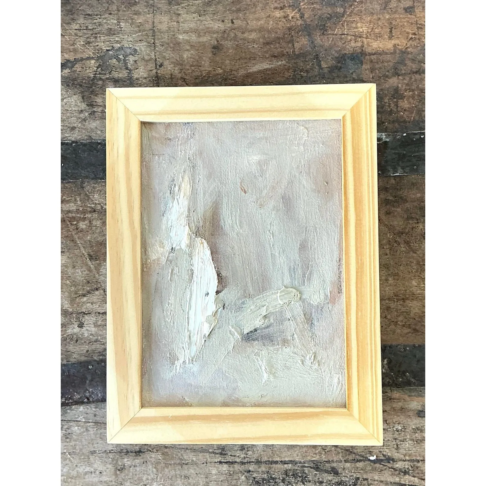 Vintage Original Abstract Oil on Board — additional photo 2