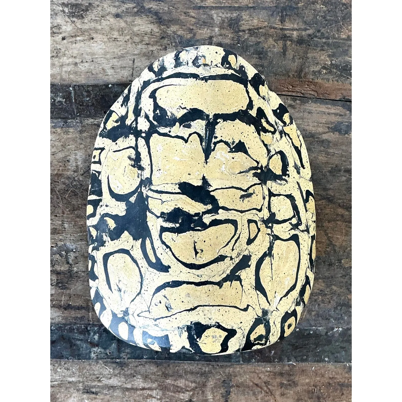 Vintage Italian Scagliola Pigmented Plaster Turtle Shell — additional photo 2
