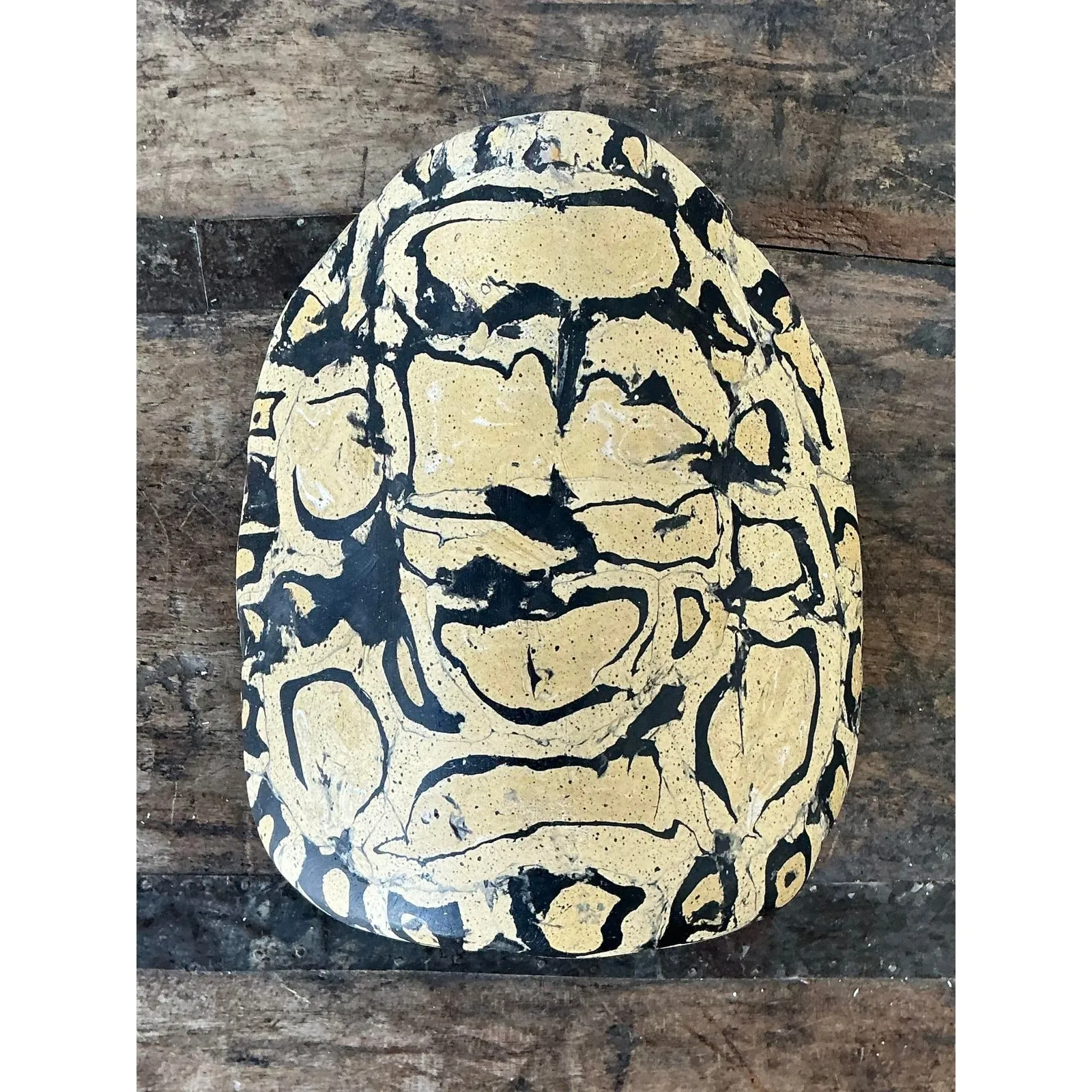 Vintage Italian Scagliola Pigmented Plaster Turtle Shell — additional photo 1