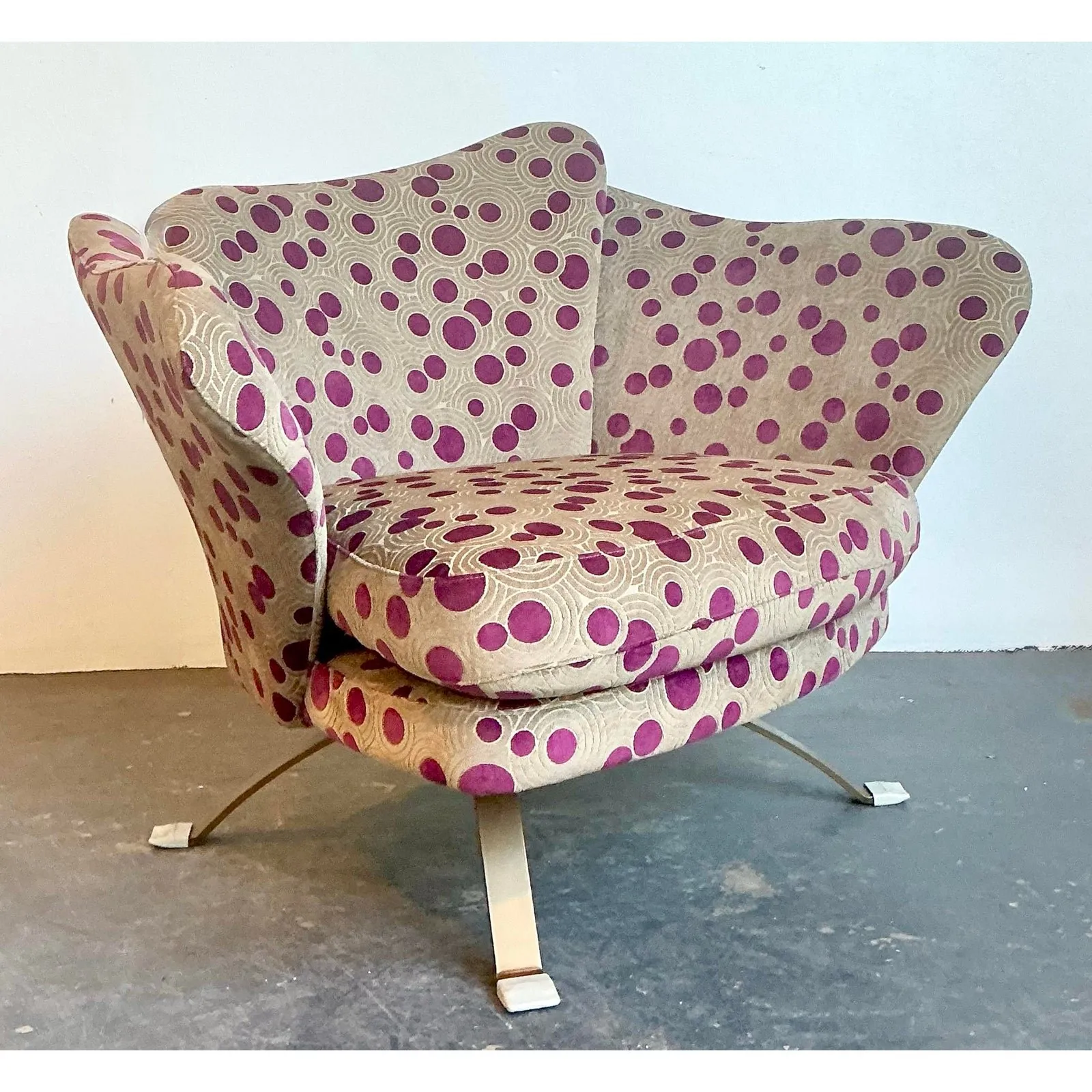Vintage Italian Biomorphic Lounge Chair — additional photo 3