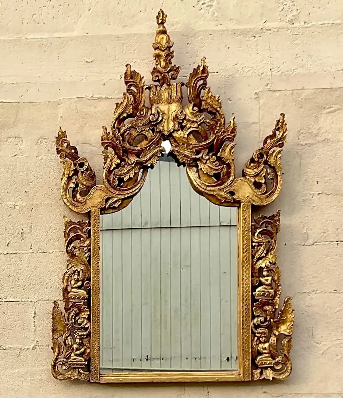 Vintage Boho Gilt Temple Mirror — additional photo 5